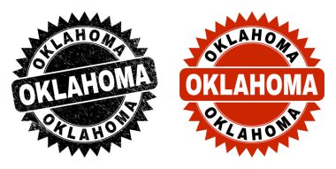 OKLAHOMA Siyah Rosette Damgalı Çizik Doku