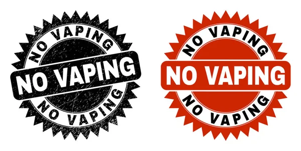 NEM VAPING Fekete Rosette vízjel tisztátalan stílus — Stock Vector