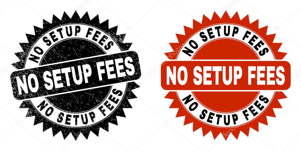 NO SETUP FEES Black Rosette Watermark with Rubber Surface