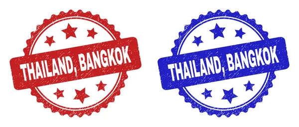 THAILAND, BANGKOK Rosettendichtungen mit Seenottextur — Stockvektor