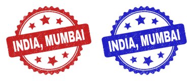 INDIA, MUMBAI Rosette Damgaları Grunge Dokusunu Kullanıyor