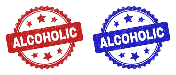 ALCOHOLIC Rosette Vodoznaky pomocí nouzového povrchu — Stockový vektor