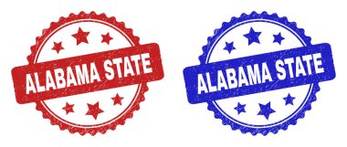 ALABAMA Eyaleti Aşınmış Doku Damgaları Rosette Stamps