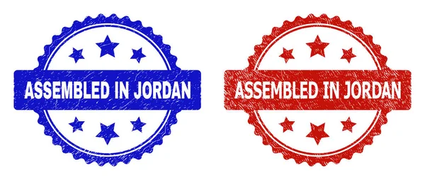 ASSEMBLÉE EN JORDANIE Joints de rosette avec surface de détresse — Image vectorielle