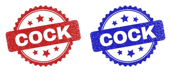 COCK Rosette Seals met Nstress Style — Stockvector