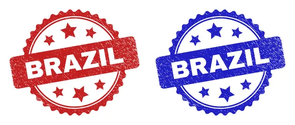 Uszczelki rozetowe BRAZIL ze skorodowanym stylem — Wektor stockowy