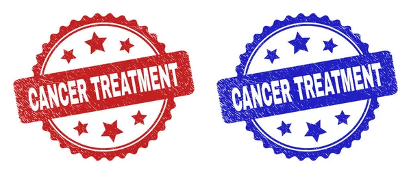 CANCER TREATMENT Segel Rosette Menggunakan Gaya Karet - Stok Vektor