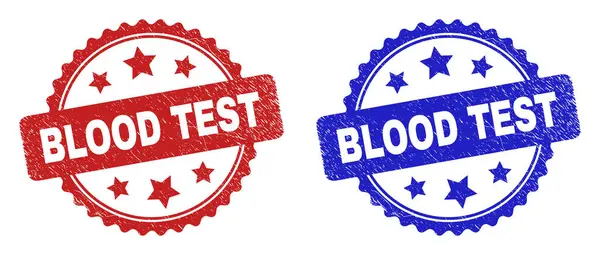 BLOOD TEST Rosette Watermarks Using Unclean Texture — Stock Vector