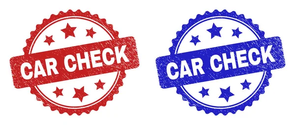 Otomobil Denetimi Rosette Damgaları Grunge Dokusunu Kullanıyor