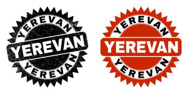 Yüzeyi aşınmış YEREVAN Black Rosette Damgası