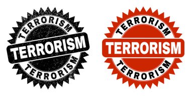 Terörle Mücadele Siyah Rosette Filigranı Çizik Doku