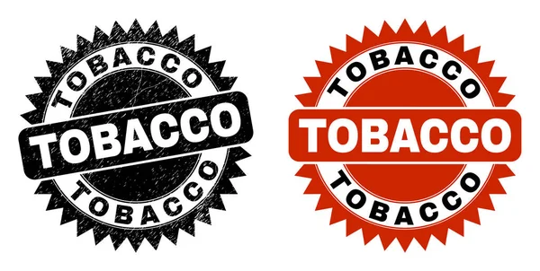 TOBACCO fekete rózsa vízjel grunge textúrával — Stock Vector