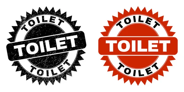 TOILET Black Rosette Watermark with Scratched Style — стоковий вектор