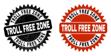 TROLL ÖZGÜRLÜK Bölgesi Siyah Rosette Yüzeyi Aşınmış Filigran