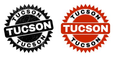 TUCSON Siyah Rosette Tehlike Biçimli Filigran