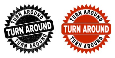 Çürümüş desenli Siyah Gül Mühür Mührü