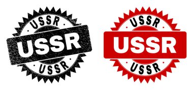 Kirli desenli SSCB Siyah Rosette Damga Mührü