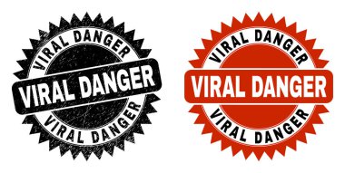 VIRAL DANGER Kirli Yüzeyli Siyah Rosette Filigranı