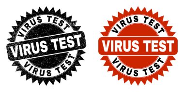 VIRUS TEST Kara Gül Filigranı Kirli yüzeyi ile