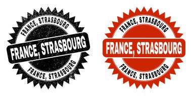 FRANCE, STRASBOURG Siyah Rosette Çizik Biçimli Filigran