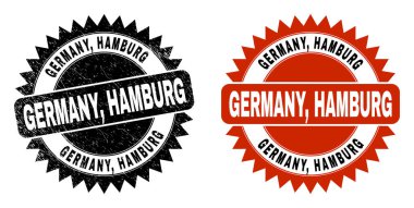 ALMANY, HAMBURG Grunge desenli Siyah Rosette Filigranı