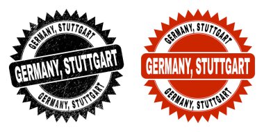 ALMANY, STUTTGART Grunged Surface 'li Kara Gül Filigranı