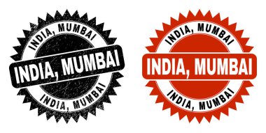 INDIA, MUMBAI Siyah Rosette Mühür Mührü