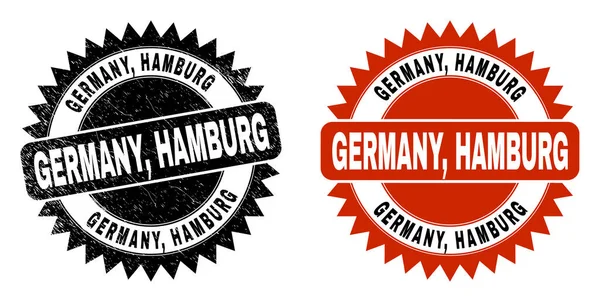 ALMANY, HAMBURG Grunge desenli Siyah Rosette Filigranı