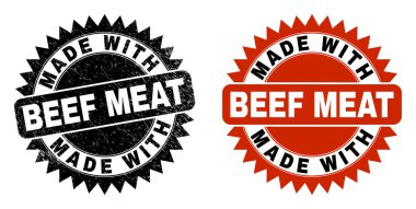 Çürümüş yüzeyi olan Siyah Gül Mührü BeeF Eti ile Yapıldı