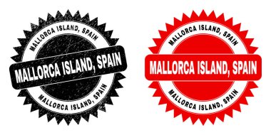 MALLORCA ADASI, İSPAN Grunge Surface ile Siyah Rosette Damgası