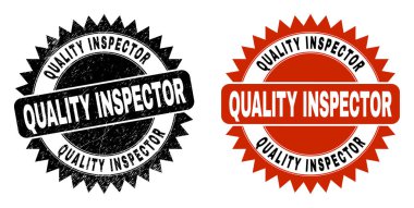 Kalifiye Müfettişi Aşınmış desenli Siyah Gül Damgası