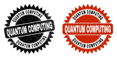 QuANTUM COMPUING Black Rosette Filigran ve aşınmış yüzey