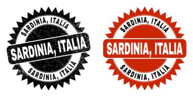 SARDINIA, İTALYA Siyah Rosette Aşınmış Biçimli Filigran