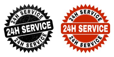 24H SERVICE Siyah Rosette Filigran ile aşınmış doku