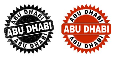 ABU DHABI Kirli Biçimli Siyah Rosette Damgası