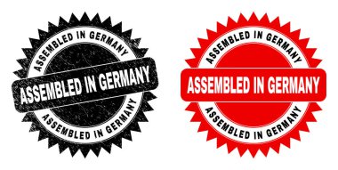 ALMANLIK Black Rosette Damgalı Grunge desenli mühür