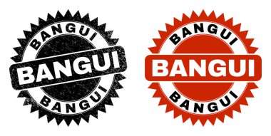 Grunge Surface ile BANGUI Black Rosette Damga Mührü