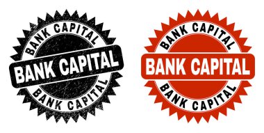 BANK CAPITAL Siyah Rosette Tehlike Yüzeyi Damgası