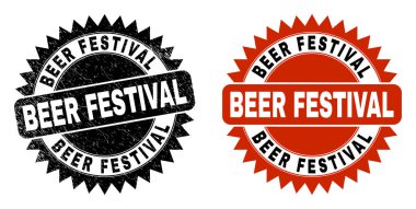 BİR FESTIVAL Siyah Rosette Tehlike Biçimli Mühür