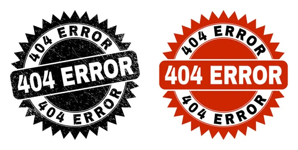 404 ERROR Roseta negra Marca de agua con textura sucia — Vector de stock