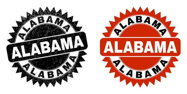 Sıkıntı Biçimli ALABAMA Siyah Rosette Mührü