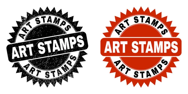 ART STAMPS黑玫瑰水印与不洁风格 — 图库矢量图片