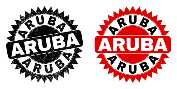 Kirli yüzeye sahip ARUBA Black Rosette Damgası