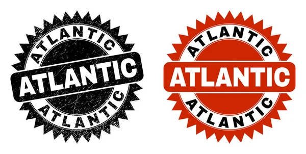 Yüzeyi aşınmış ATLANTIC Siyah Rosette Mühür Mührü