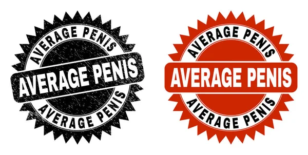 AVERAGE PENIS Чорна розетка Водяний знак з нечистою текстурою — стоковий вектор