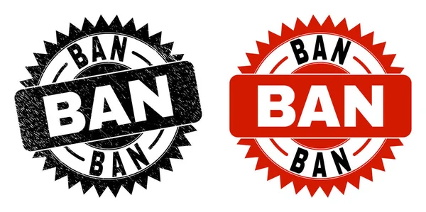 Aşınmış BAN Siyah Rosette Mühür Mührü