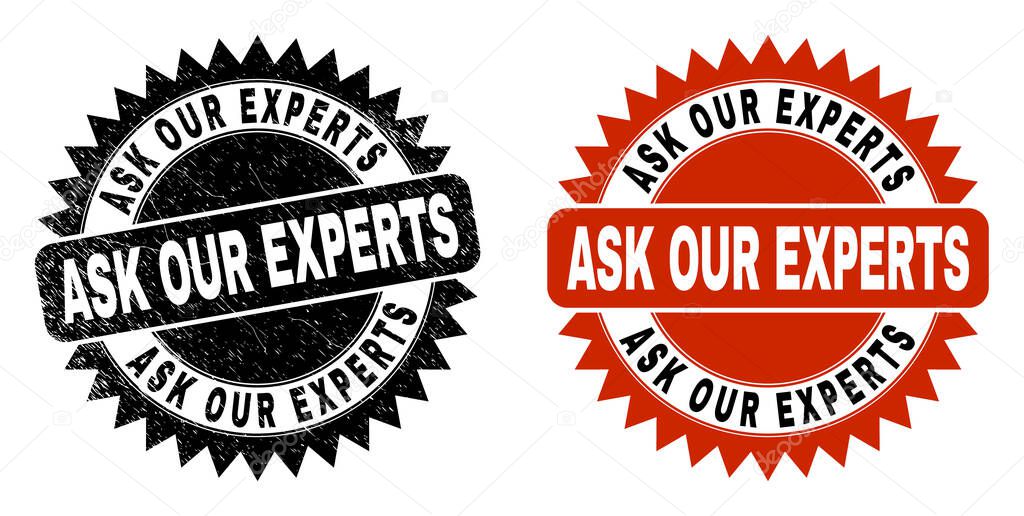 ASK OUR EXPERTS Black Rosette Stamp with Distress Texture