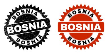 Kirli Biçimli BOSNIA Siyah Gül Mührü