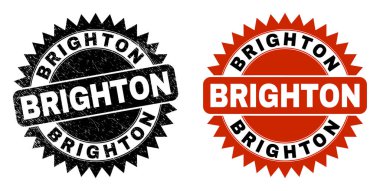 Aşınmış BRIGHTON Black Rosette Mührü