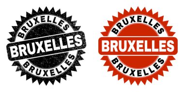 Kauçuk Yüzeyli BRUXELLES Black Rosette Damgası